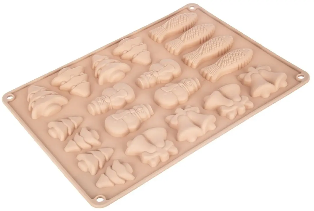 Orion Silicone Koekjes- en Pralinevorm Beige 34x24,5cm