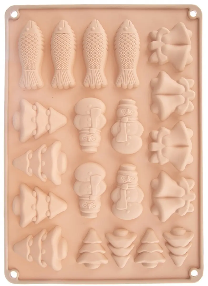 Orion Silicone Koekjes- en Pralinevorm Beige 34x24,5cm