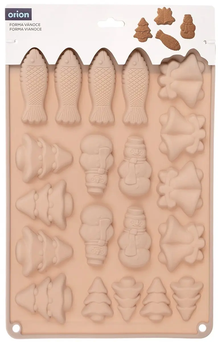 Orion Silicone Koekjes- en Pralinevorm Beige 34x24,5cm