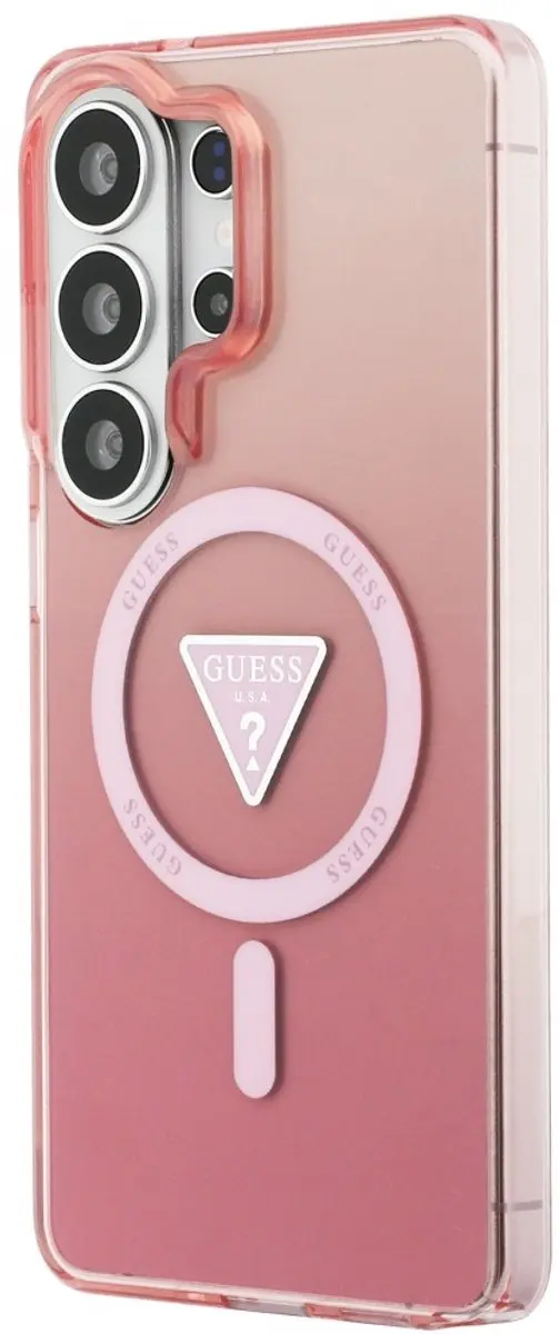 GUESS IML Gradient Triangle MagSafe Hoesje - Samsung Galaxy S26 Ultra - Roze - afbeelding 6 van 6