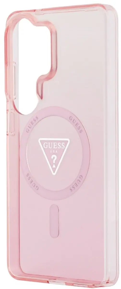 GUESS IML Gradient Triangle MagSafe Hoesje - Samsung Galaxy S26 Ultra - Roze