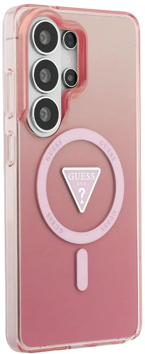 GUESS IML Gradient Triangle MagSafe Hoesje - Samsung Galaxy S26 Ultra - Roze