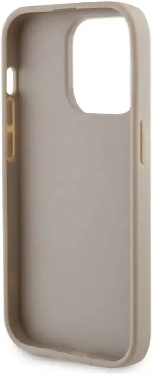GUESS Perforated Hoesje iPhone 15 Pro Max - Taupe