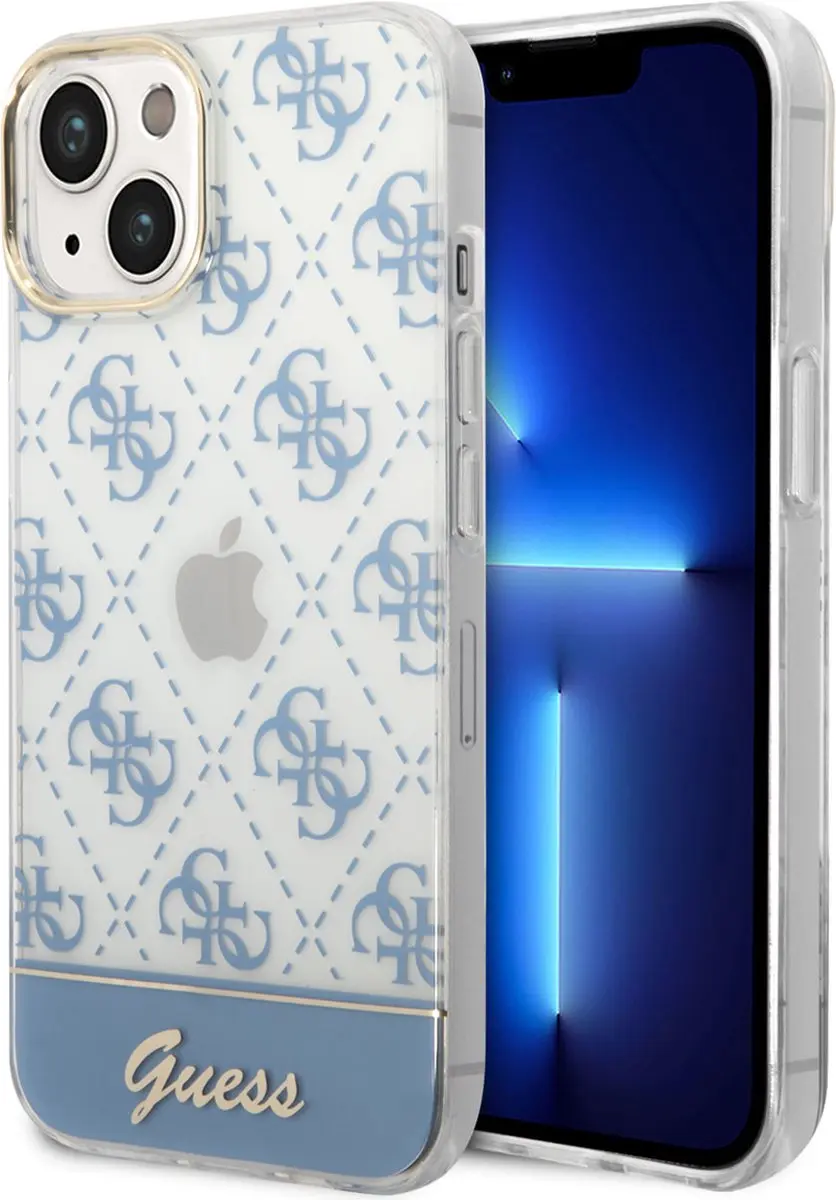 Guess Hoesje iPhone 14 Plus - Blauw - 3666339090630