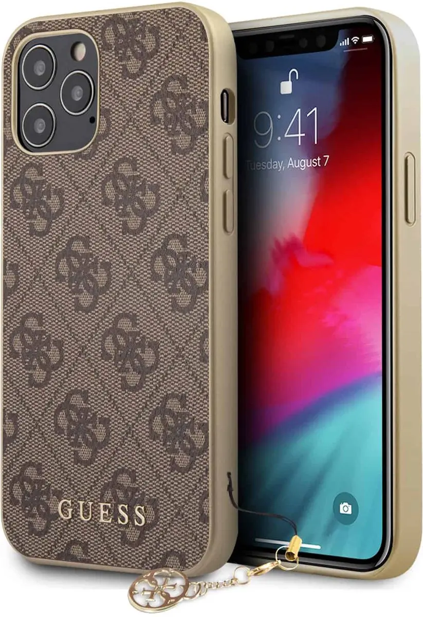 Guess 4G Charms Back Case - iPhone 12/12 Pro Bruin