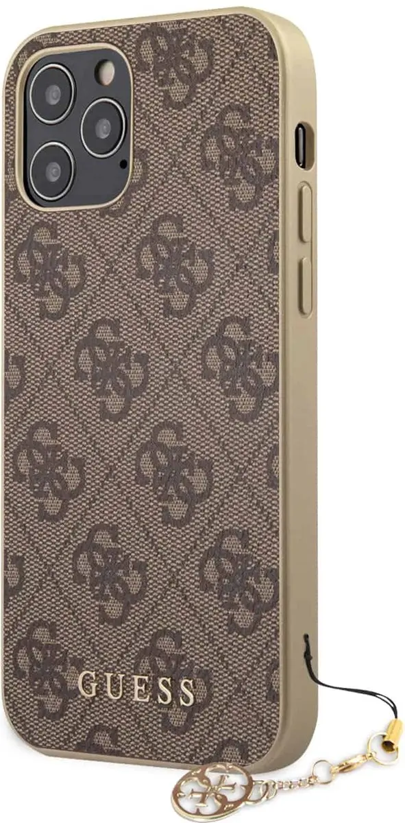 Guess 4G Charms Back Case - iPhone 12/12 Pro Bruin