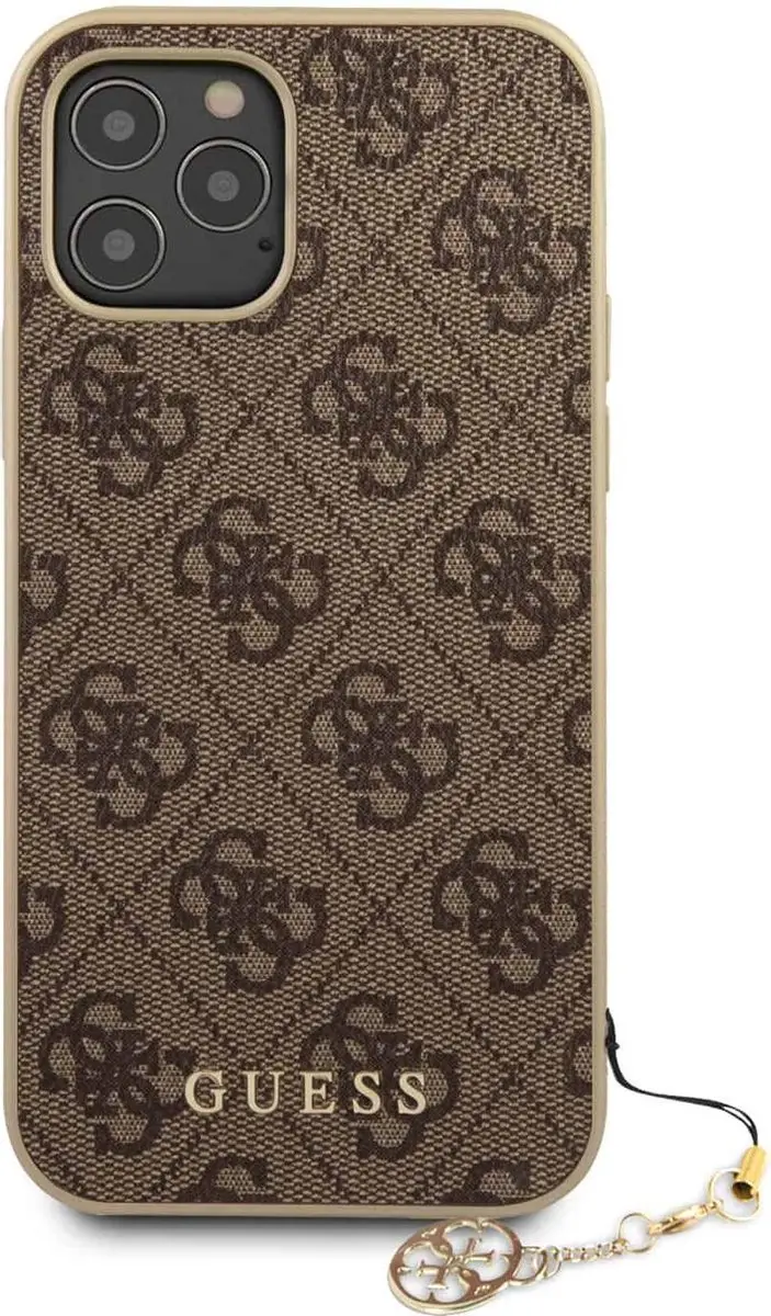 Guess 4G Charms Back Case - iPhone 12/12 Pro Bruin