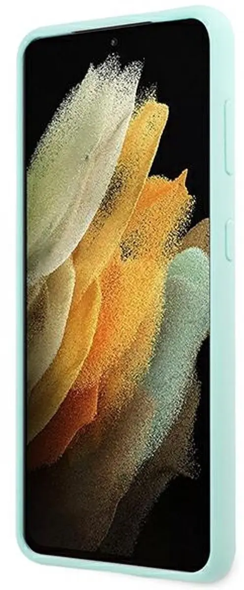 Guess Silicone Retro Hoesje S21+ - Lichtblauw - afbeelding 4 van 6
