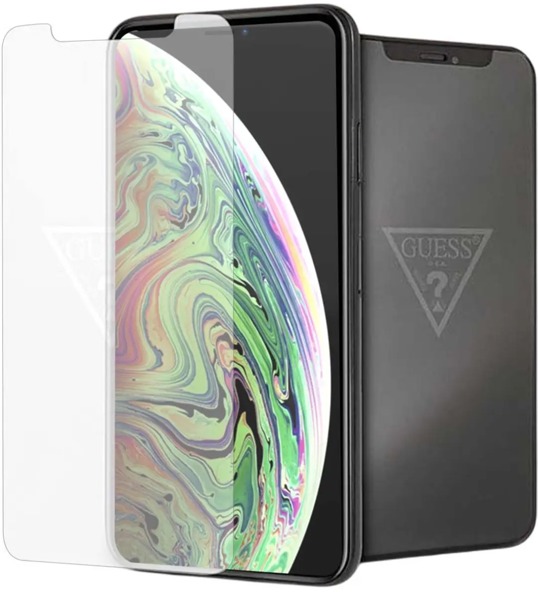 GUESS Schermbeschermer iPhone Xs Max - Onzichtbare Embleemreeks