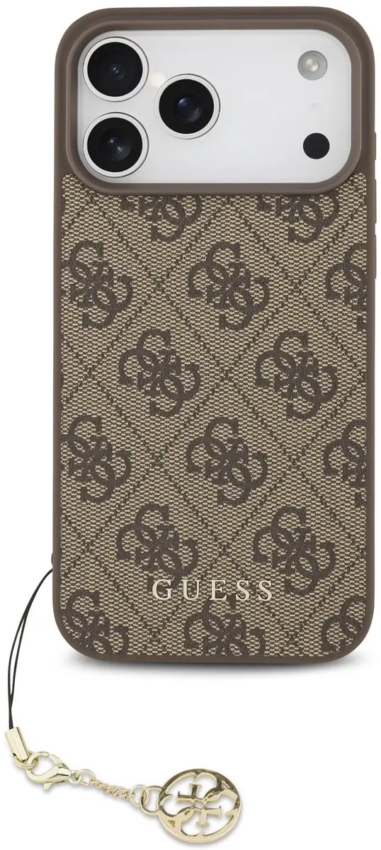 GUESS 4G Charm Backcover iPhone 17 Pro Max - MagSafe - Bruin