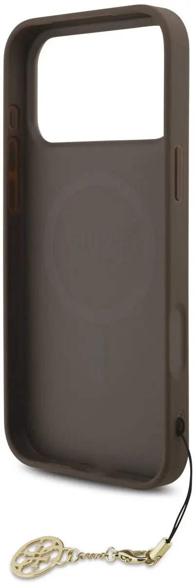 GUESS 4G Charm Backcover iPhone 17 Pro Max - MagSafe - Bruin