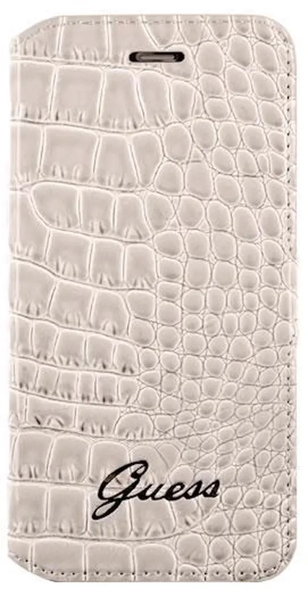 GUESS GUFLBKP6LCRB Foliohoes iPhone 6/6s Plus - Beige