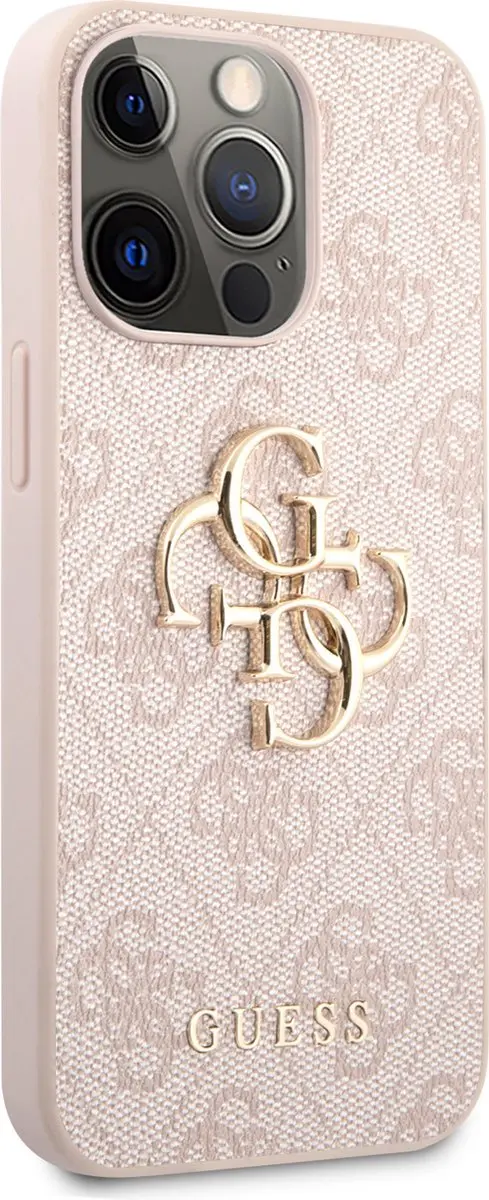 GUESS iPhone 13 Pro Max Hoesje - Roze - Kunstleer - MagSafe
