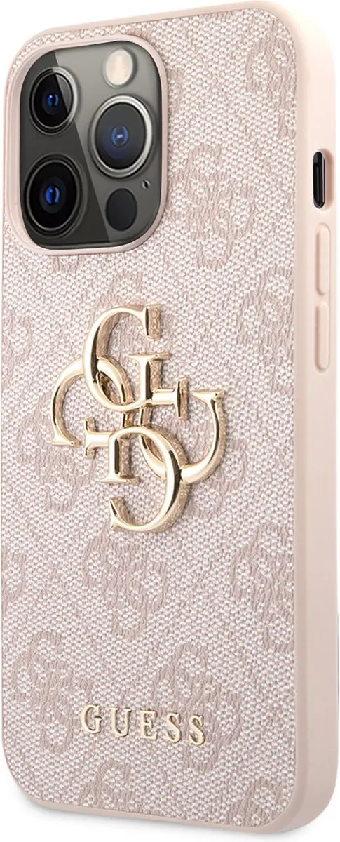 GUESS iPhone 13 Pro Max Hoesje - Roze - Kunstleer - MagSafe