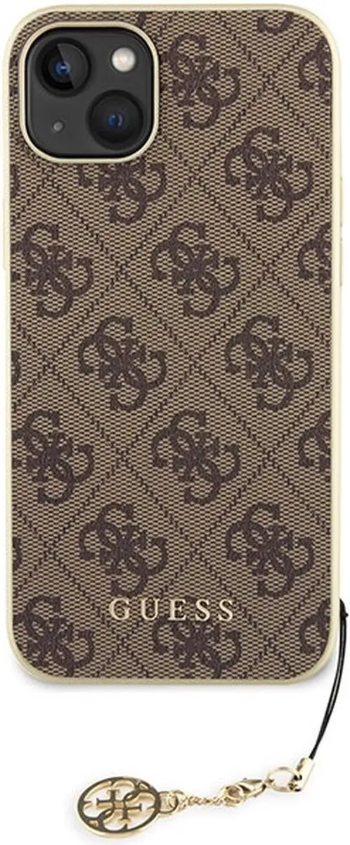 GUESS 4G Charms Back Case iPhone 15 - Bruin - afbeelding 6 van 6