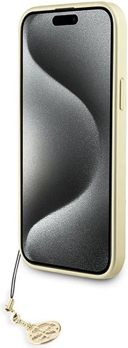 GUESS 4G Charms Back Case iPhone 15 - Bruin