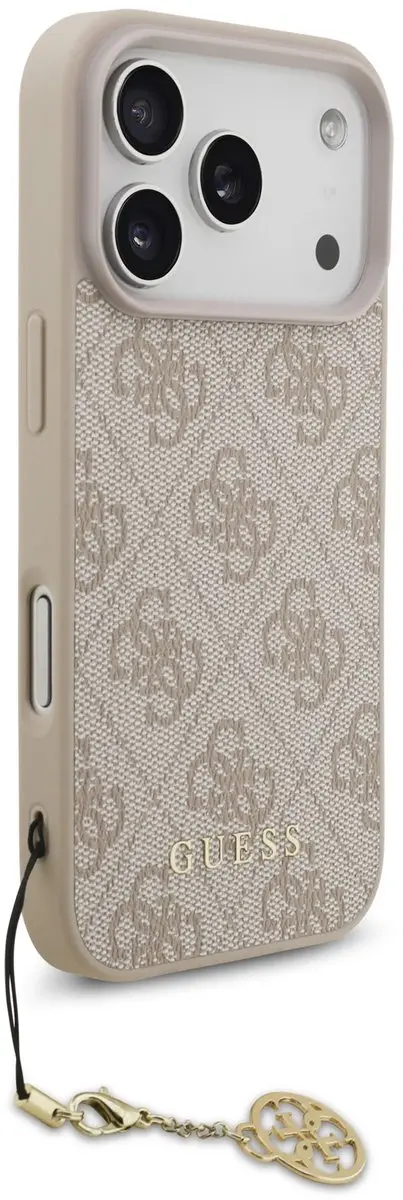 Guess 4G Charm Backcover iPhone 17 Pro MagSafe - Roze