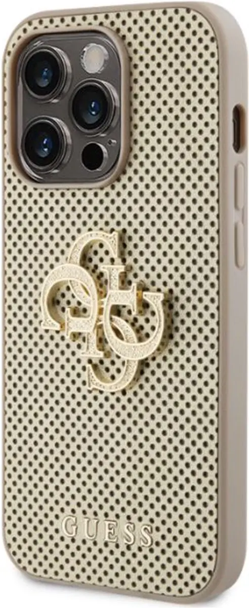 GUESS Perforated Back Case Goud - GUHCP15XPSP4LGD