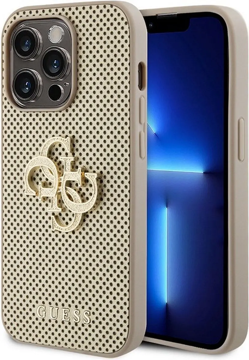 GUESS Perforated Back Case Goud - GUHCP15XPSP4LGD