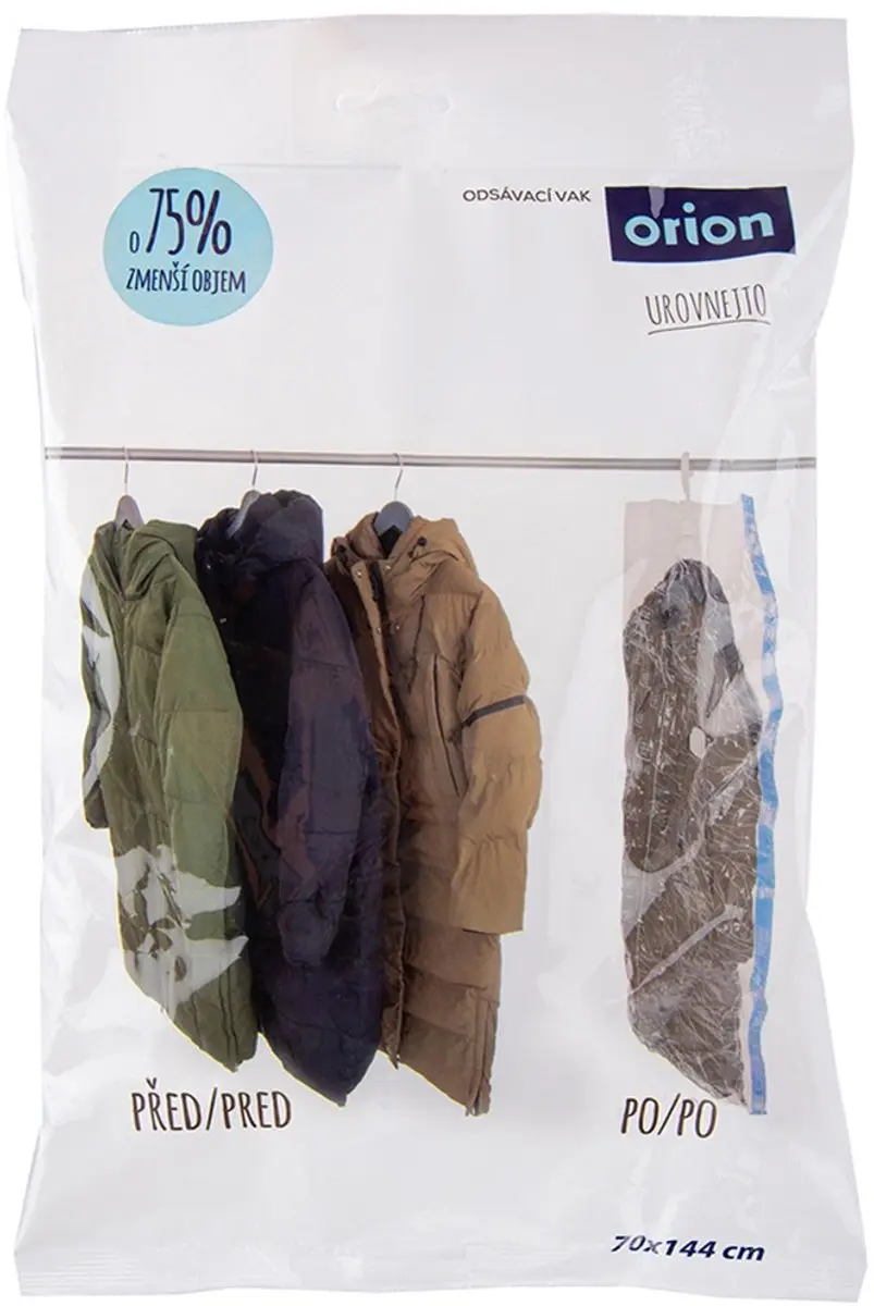 Orion Vacuümzak met Hanger 70x144cm - Transparant