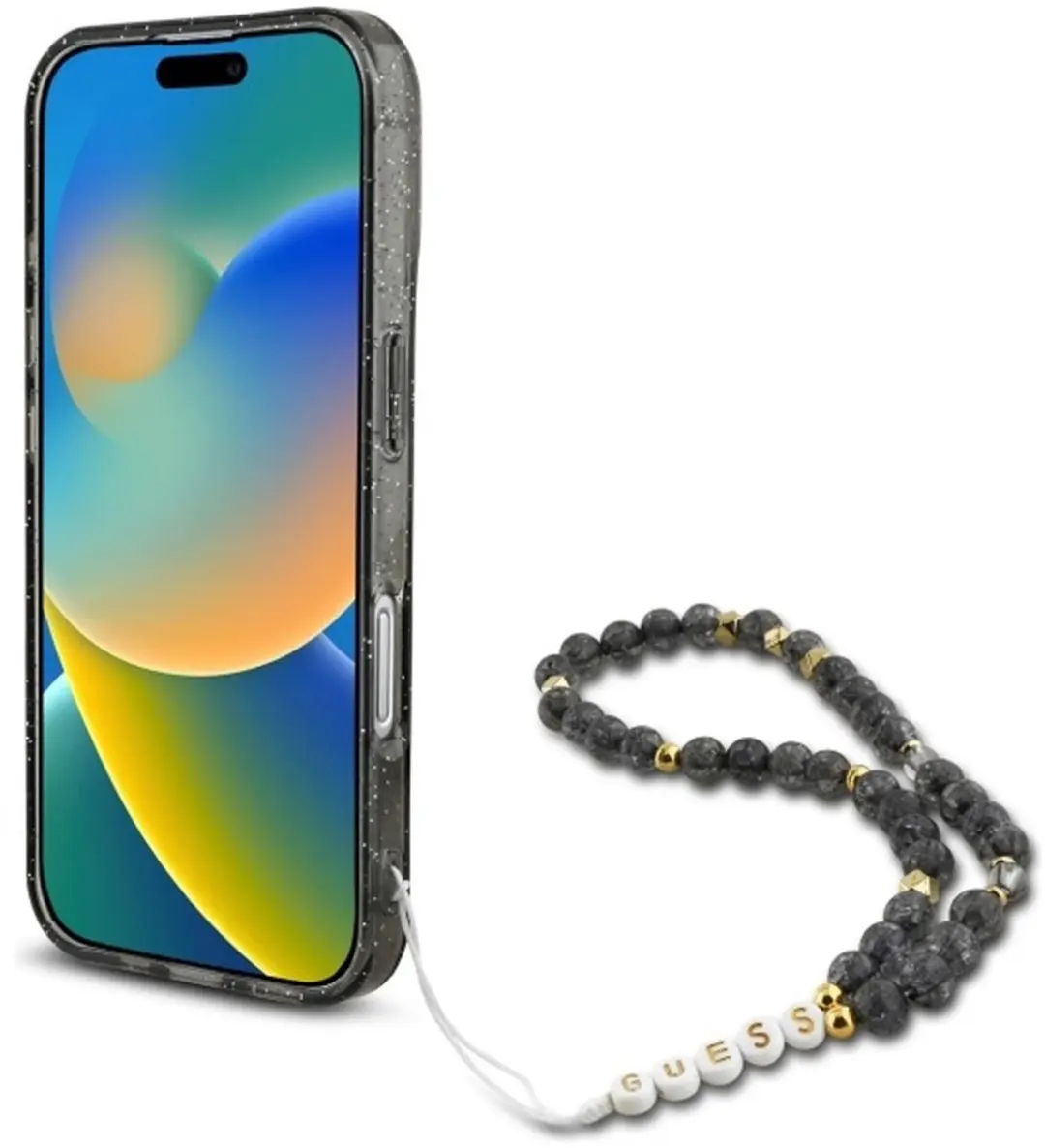 Guess MagSafe Hoesje iPhone 16 - Glitter Zwart - afbeelding 6 van 6