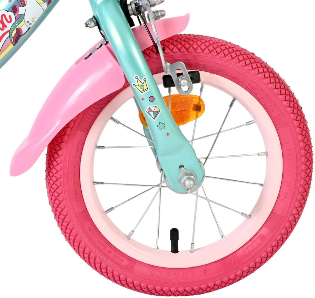 Volare Unicorn Kinderfiets 12" - Groen - afbeelding 6 van 6
