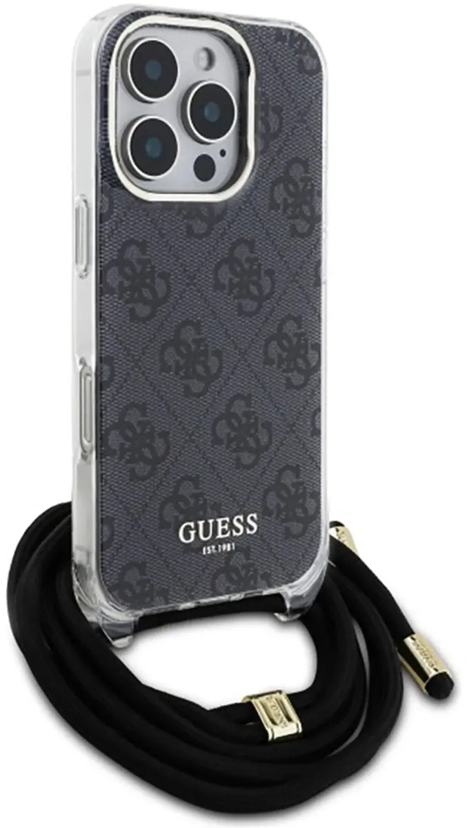 GUESS Backcover iPhone 16 Pro Max - GUHCP16XHC4SEK - Zwart - afbeelding 6 van 6