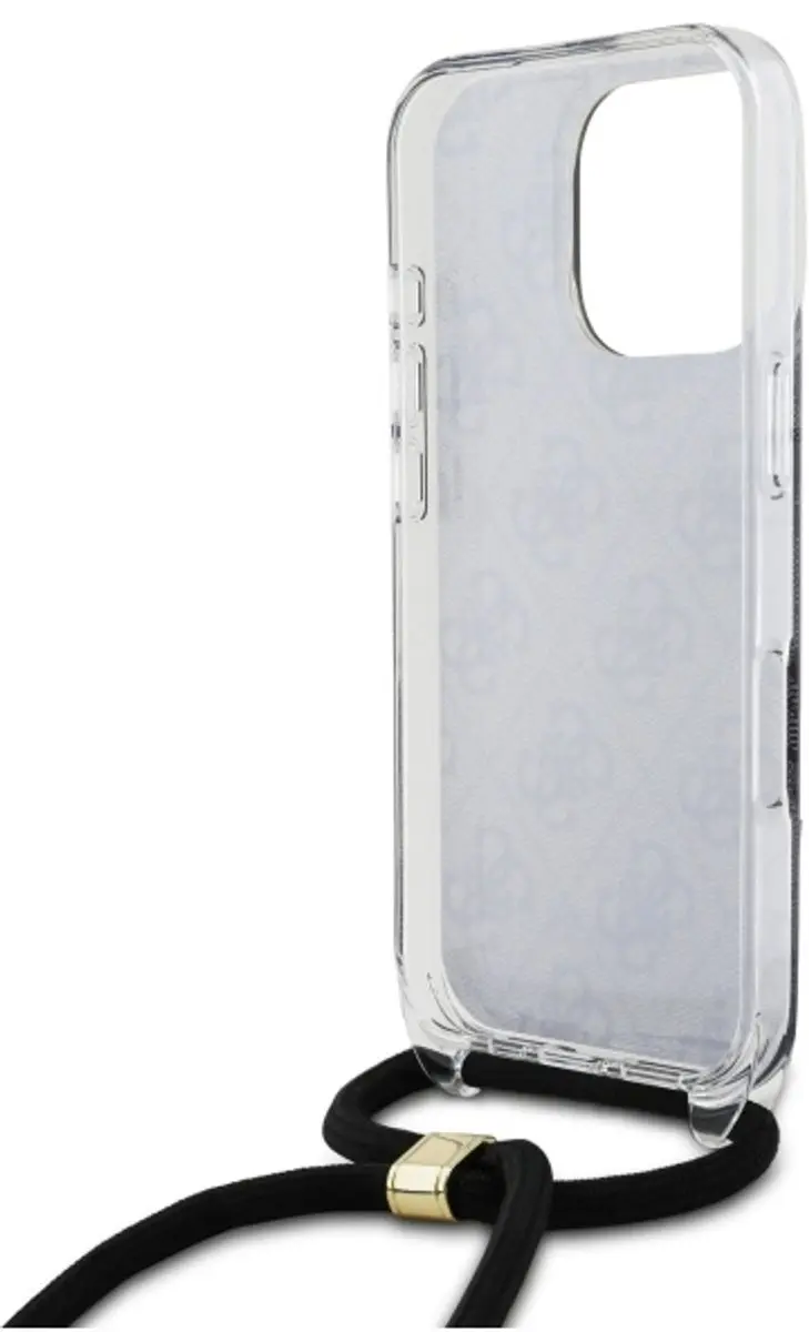 GUESS Backcover iPhone 16 Pro Max - GUHCP16XHC4SEK - Zwart