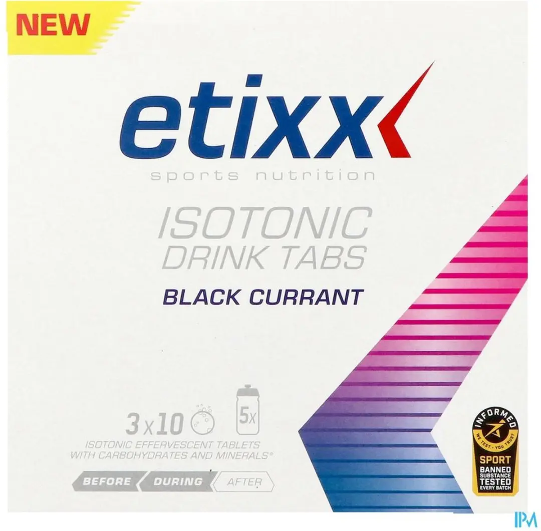 Etixx Isotonic Drink Tabs Sportdrank 30 Stuks - Zwarte Bes