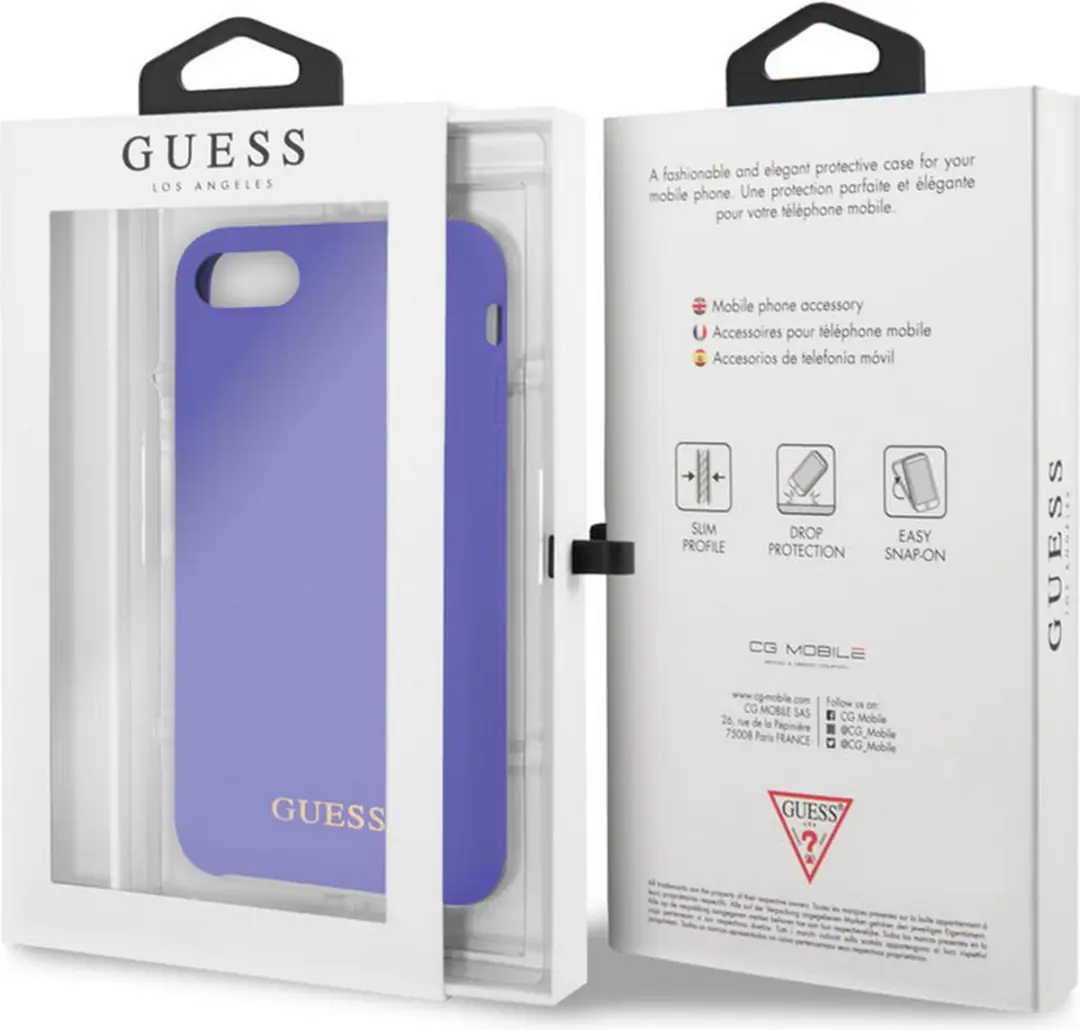 GUESS Silicone Hoes iPhone 7/8 - Paars