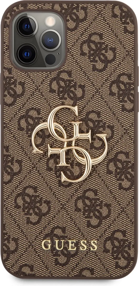 Guess GUHCP12M4GMGBR Hoesje iPhone 12/12 Pro - Bruin