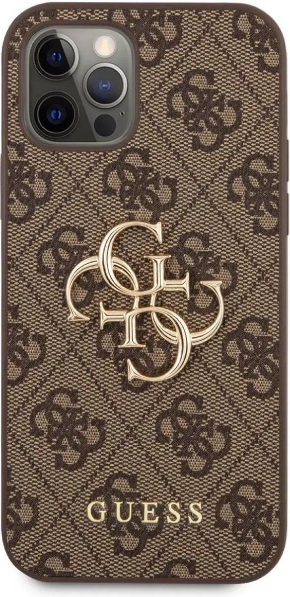 Guess GUHCP12M4GMGBR Hoesje iPhone 12/12 Pro - Bruin