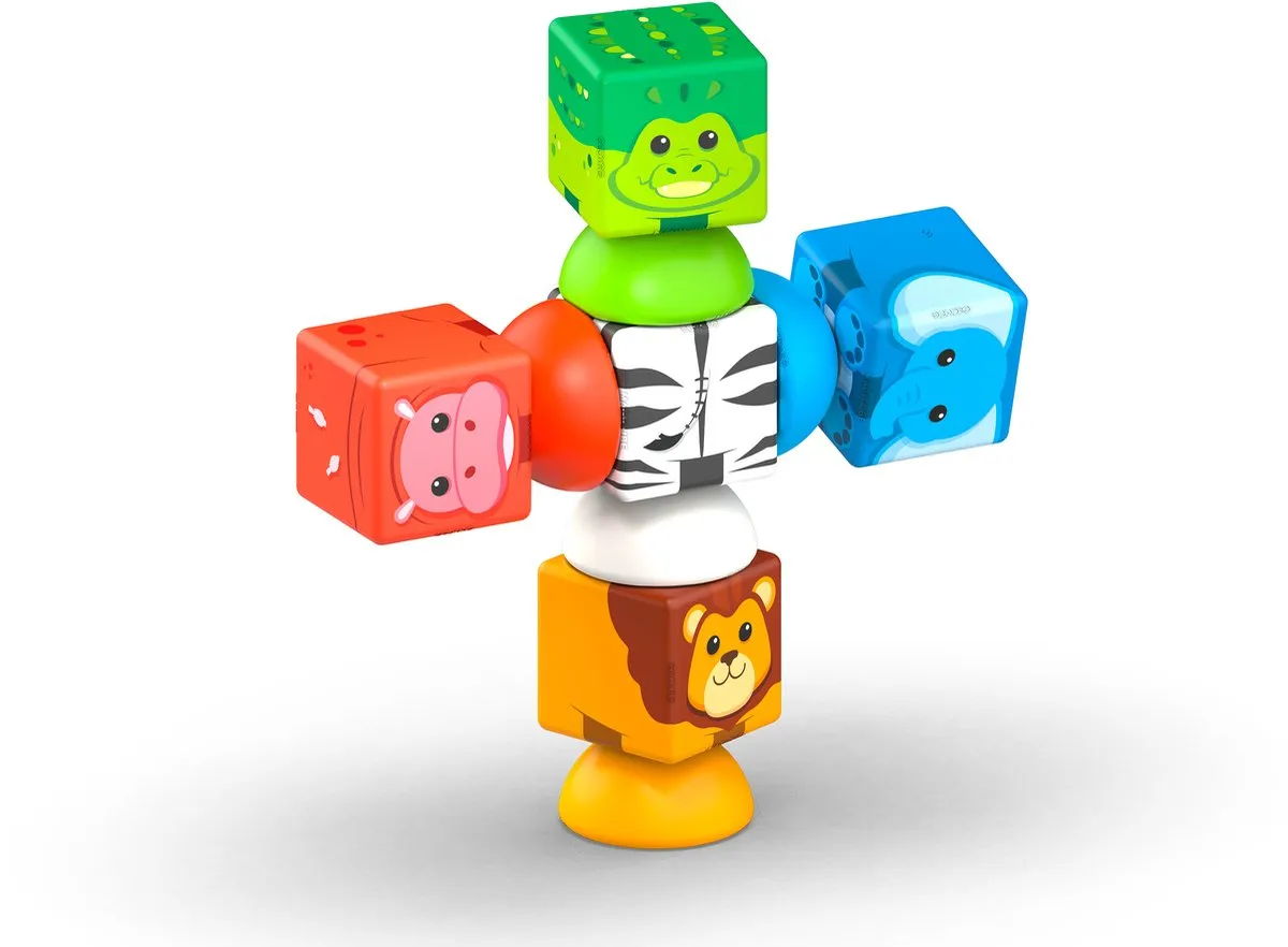 Geomag Magicube Stapelen Safari - 10 Stuks - Multicolor - afbeelding 6 van 6