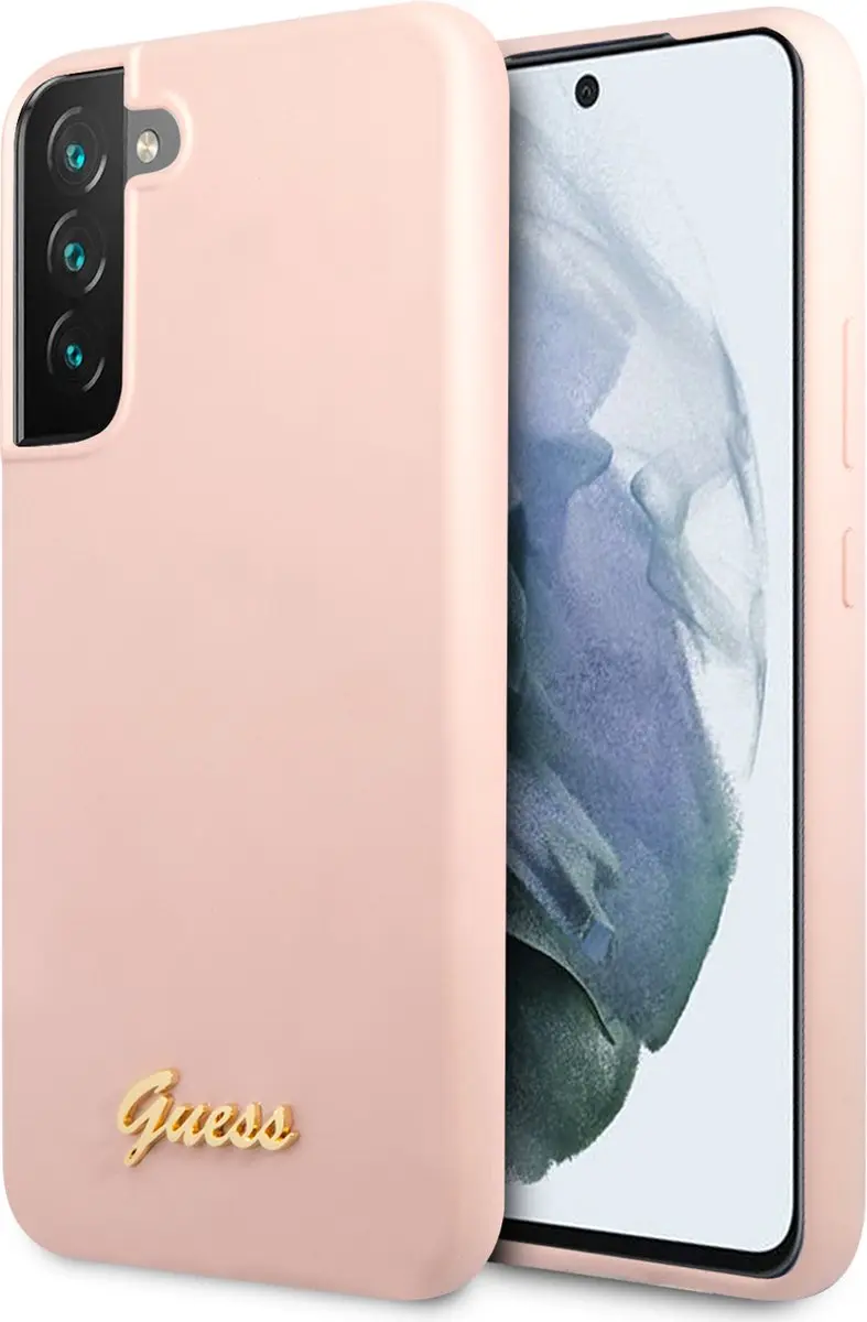 Guess Siliconen Hoesje Samsung Galaxy S22 - Roze