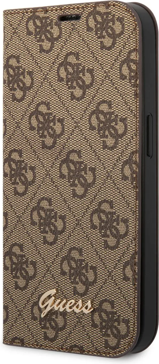 GUESS Telefoonhoesje iPhone 14 Pro - Bruin - Polycarbonaat/TPU - MagSafe