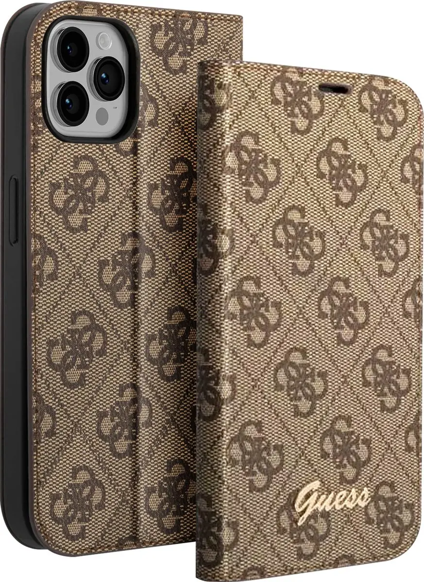 GUESS Telefoonhoesje iPhone 14 Pro - Bruin - Polycarbonaat/TPU - MagSafe