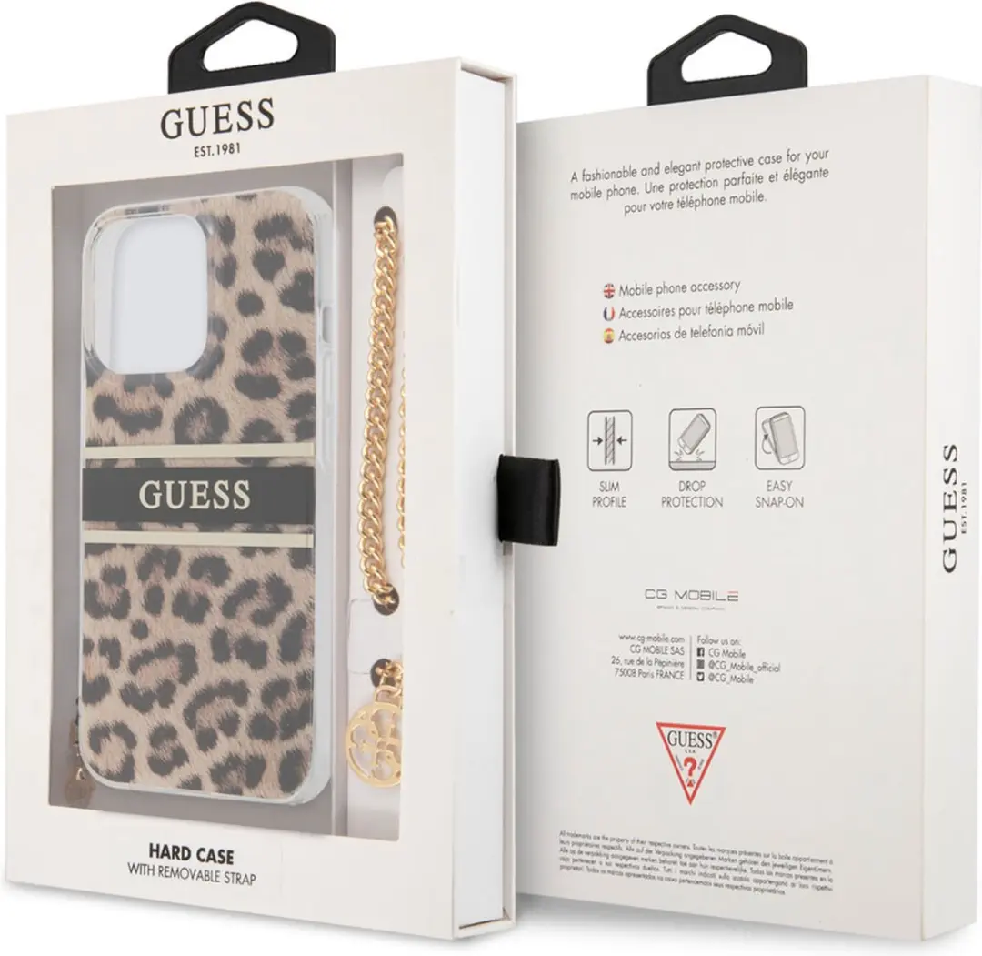 GUESS iPhone 13 Pro Backcase - Luipaard - TPU - 8143