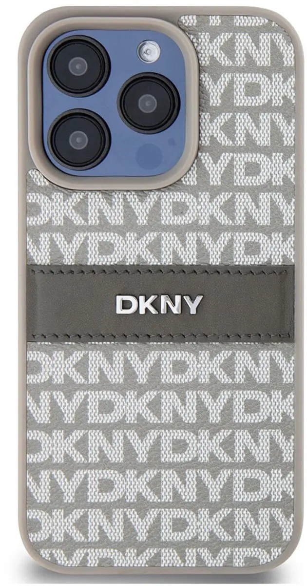 DKNY Textured Tonal Stripe Back Case Beige - DKHCP15LPRTHSLE