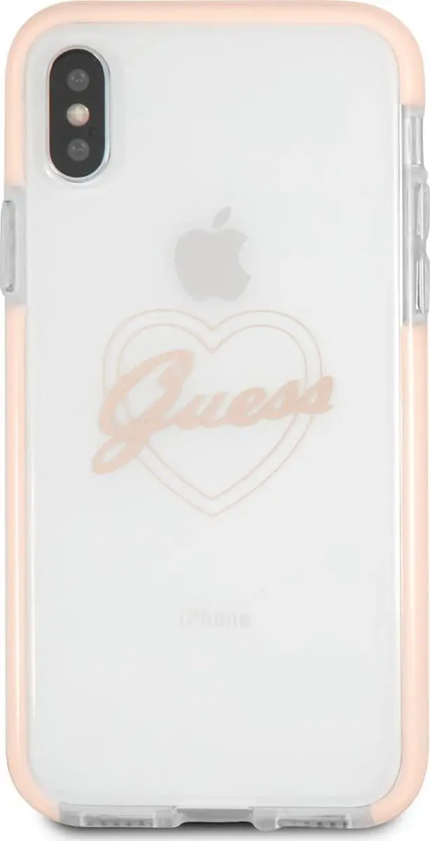 GUESS BUMP iPhone X Hoesje - Roze Goud