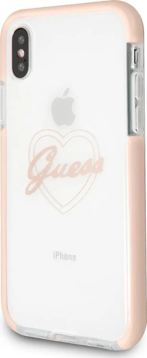 GUESS BUMP iPhone X Hoesje - Roze Goud