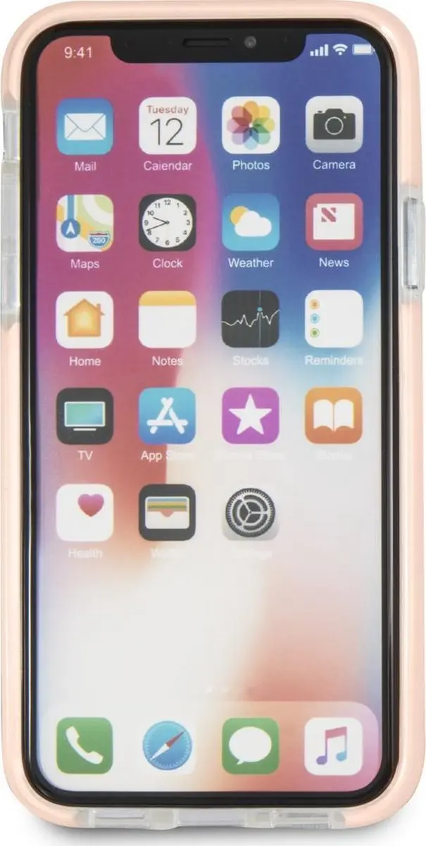 GUESS BUMP iPhone X Hoesje - Roze Goud