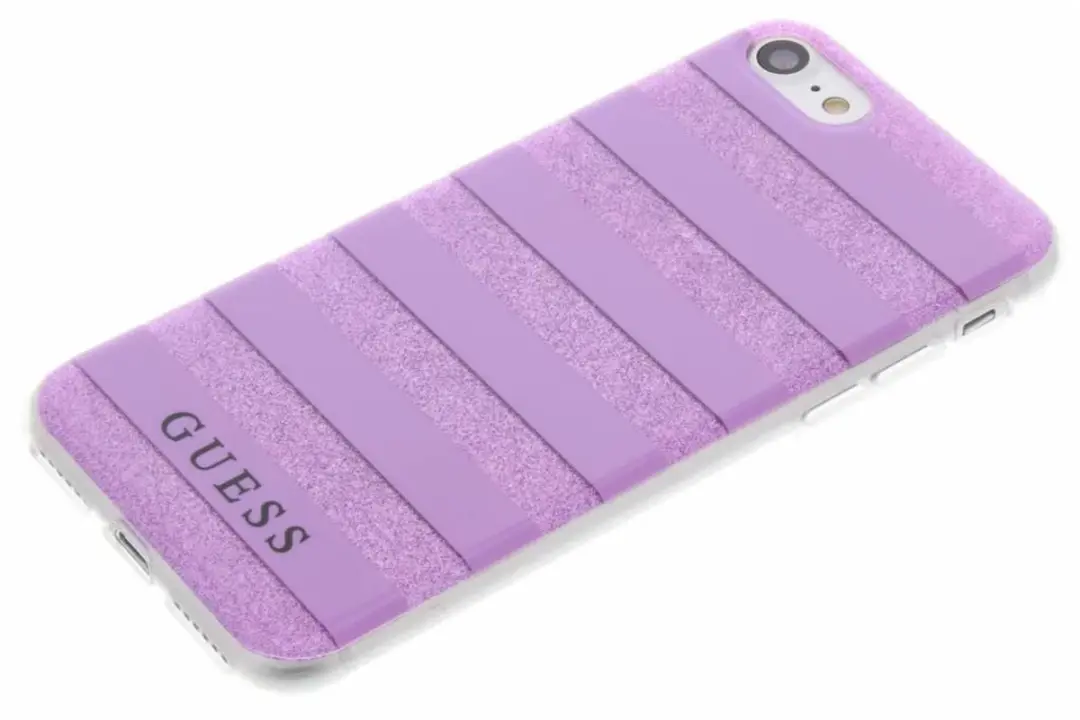 Guess Stripes Gel Hoesje iPhone 8/7/SE 2020 - Paars S212-4