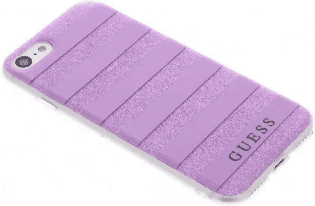 Guess Stripes Gel Hoesje iPhone 8/7/SE 2020 - Paars S212-4