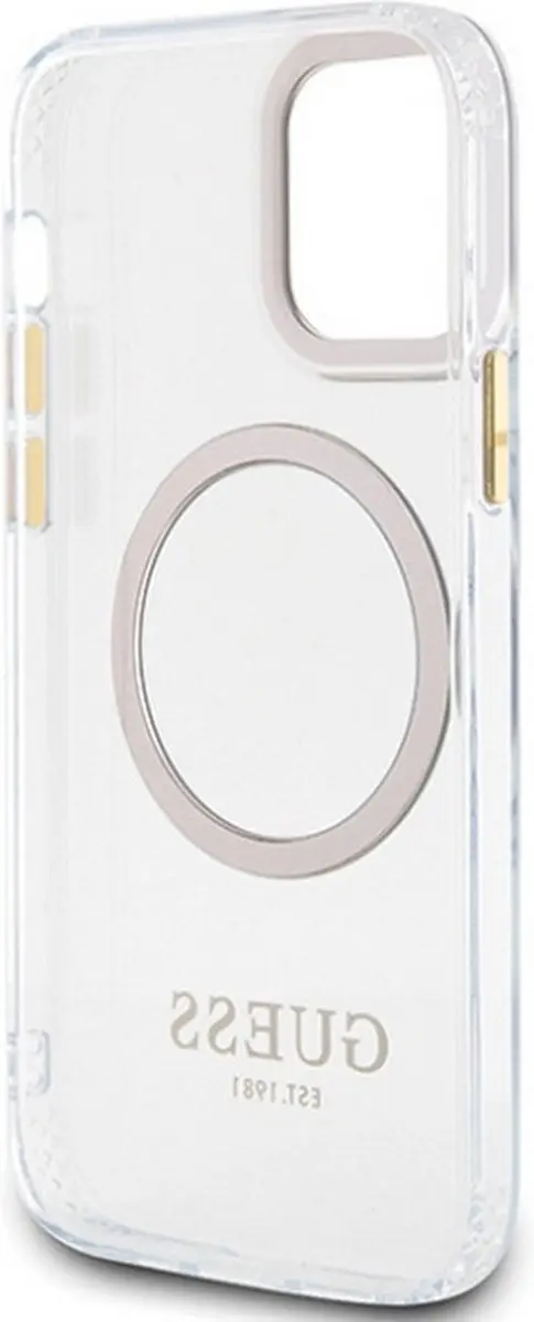 Guess Translucent Back Case Goud - MagSafe iPhone 12/12 Pro