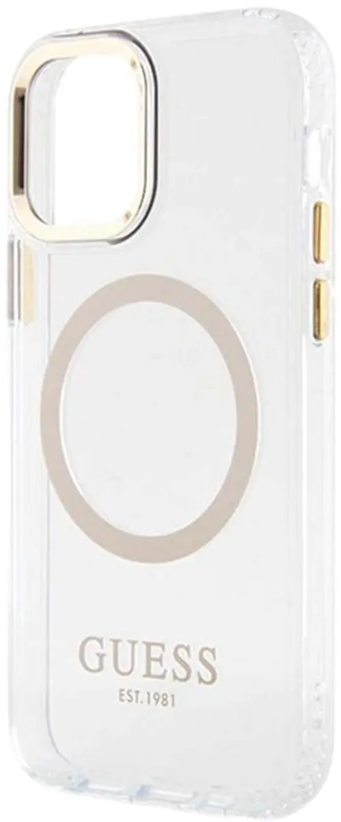Guess Translucent Back Case Goud - MagSafe iPhone 12/12 Pro