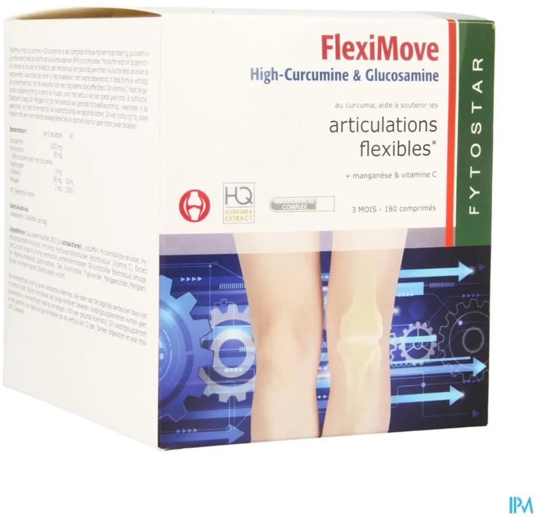 Fytostar FlexiMove Hoogglucosamine Curcumine 180 tabletten