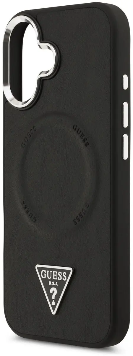 GUESS Triangle Logo iPhone 17 Hoesje MagSafe - Zwart
