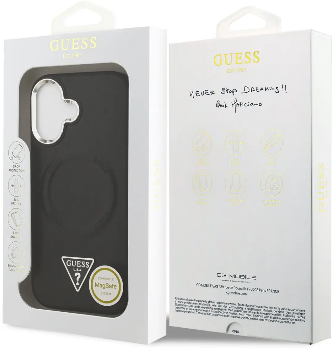 GUESS Triangle Logo iPhone 17 Hoesje MagSafe - Zwart - afbeelding 6 van 6
