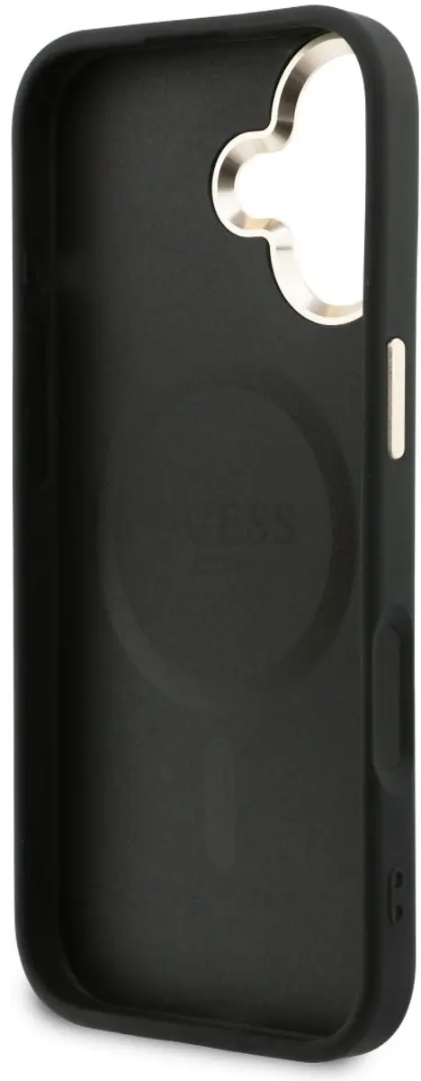 GUESS Geperforeerde iPhone 17 Hoes - MagSafe - Zwart