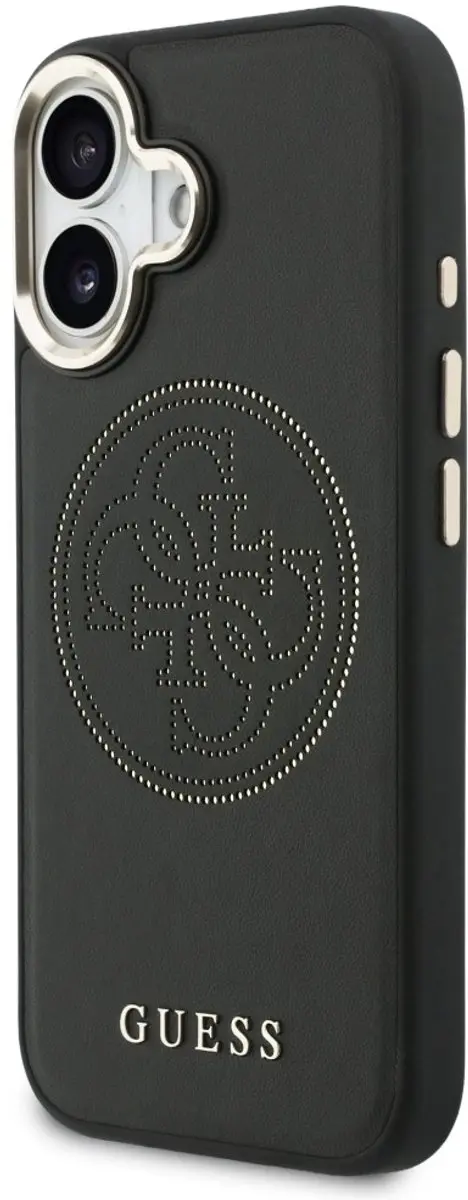 GUESS Geperforeerde iPhone 17 Hoes - MagSafe - Zwart